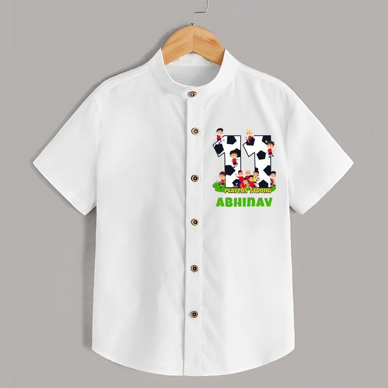 Custom Name Shirt for 11 Year Old | Stylish Kids Cotton Tee - WHITE - 0 - 6 Months Old (Chest 23")