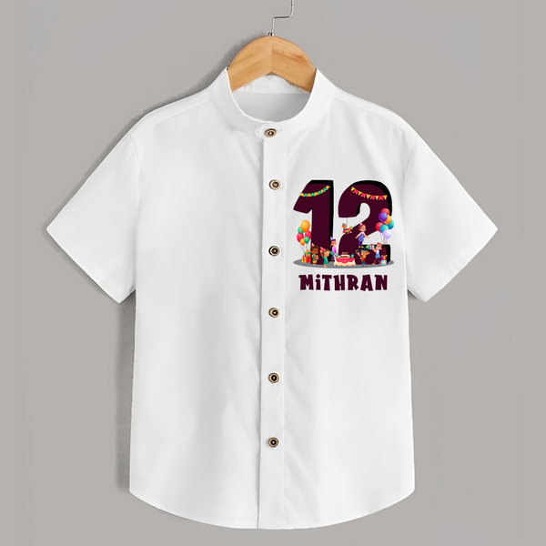 Personalized Name Shirt for 12 Year Old | Trendy Kids Shirt - WHITE - 0 - 6 Months Old (Chest 23")