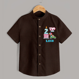Personalized Name Shirt for 2 Year Old | Fun and Stylish - CHOCOLATE BROWN - 0 - 6 Months Old (Chest 23")