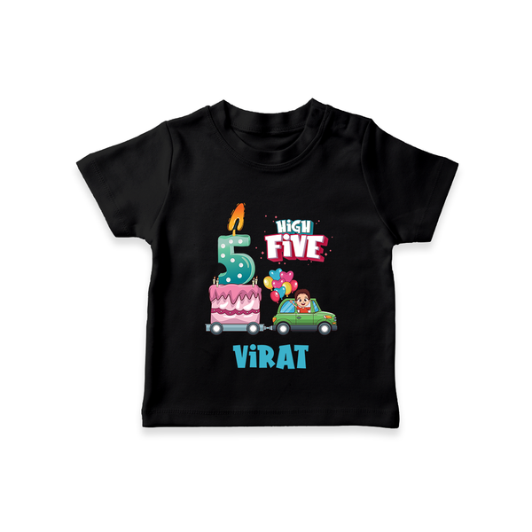 5th Birthday T Shirt | Cool Cotton Tee for Kids - BLACK - 0-5 Months Old (Chest 17")