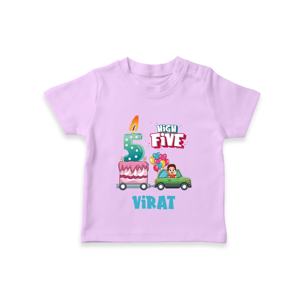 5th Birthday T Shirt | Cool Cotton Tee for Kids - LILAC - 0-5 Months Old (Chest 17")