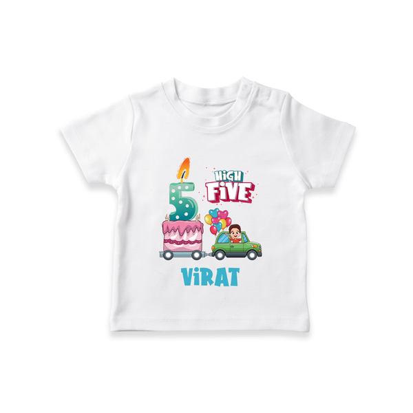 5th Birthday T Shirt | Cool Cotton Tee for Kids - WHITE - 0-5 Months Old (Chest 17")