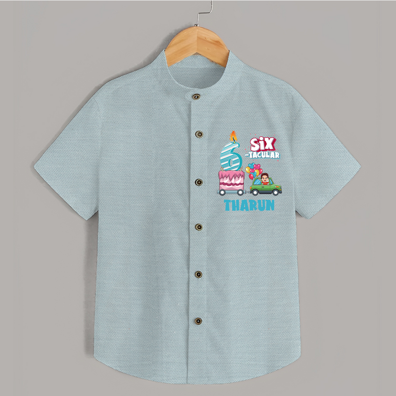 Fun Printed Shirt for 6 Year Old | Great for Playdates - ARCTIC BLUE - 0 - 6 Months Old (Chest 23")