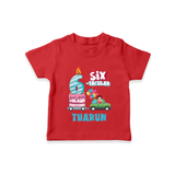 Stylish 6 Year Old T Shirt | Perfect for Playdates - RED - 0-5 Months Old (Chest 17")