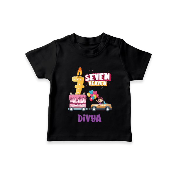 Fun 7 Year Old T Shirt | Perfect for Parties and Play - BLACK - 0-5 Months Old (Chest 17")