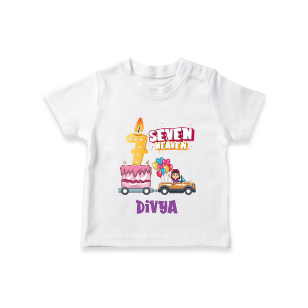 Fun 7 Year Old T Shirt | Perfect for Parties and Play - WHITE - 0-5 Months Old (Chest 17")