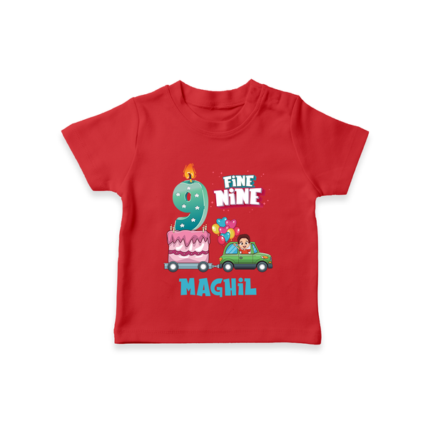 9th Birthday T Shirt | Stylish and Comfortable - RED - 0-5 Months Old (Chest 17")