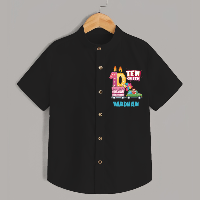 10th Birthday Shirt for Kids | Trendy and Comfy - BLACK - 0 - 6 Months Old (Chest 23")