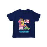 10th Birthday T Shirt for Kids | Custom Name Print - NAVY BLUE - 0-5 Months Old (Chest 17")
