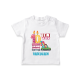 10th Birthday T Shirt for Kids | Custom Name Print - WHITE - 0-5 Months Old (Chest 17")