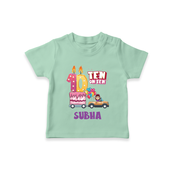 Trendy 10 Year Old T Shirt | Soft Cotton T Shirt - MINT GREEN - 0-5 Months Old (Chest 17")