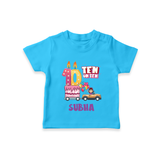Trendy 10 Year Old T Shirt | Soft Cotton T Shirt - SKY BLUE - 0-5 Months Old (Chest 17")