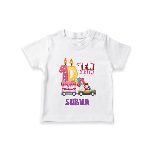 Trendy 10 Year Old T Shirt | Soft Cotton T Shirt - WHITE - 0-5 Months Old (Chest 17")