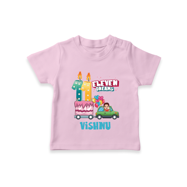 11th Birthday T Shirt | Trendy and Fun Cotton Tee - BABY PINK - 0-5 Months Old (Chest 17")