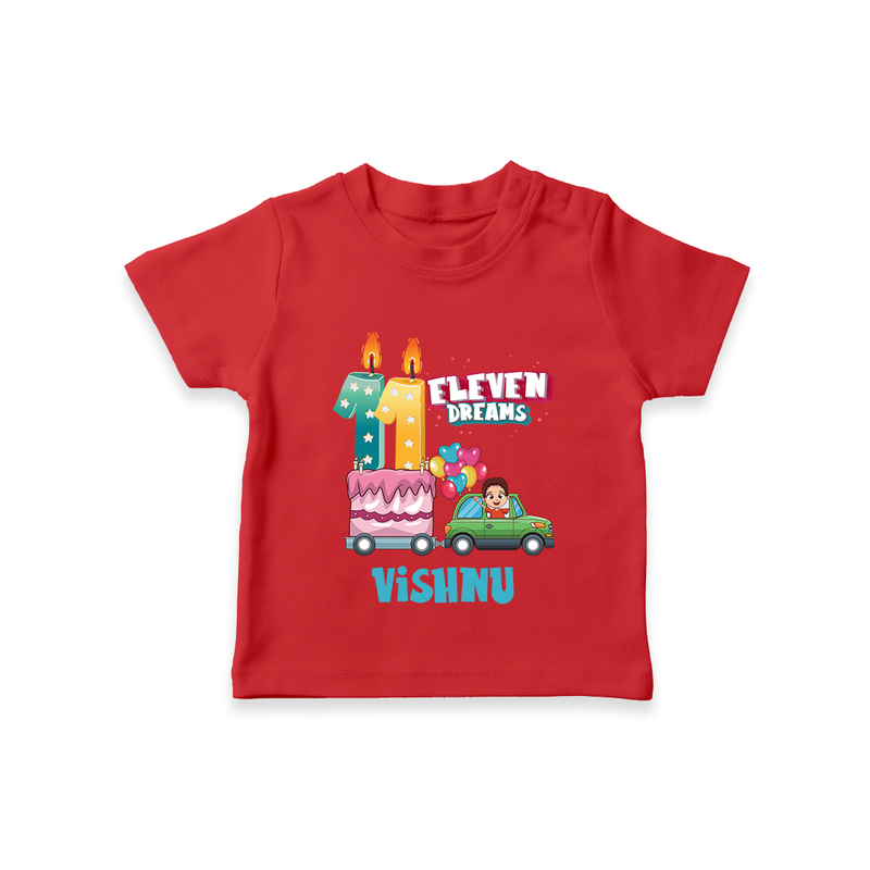 11th Birthday T Shirt | Trendy and Fun Cotton Tee - RED - 0-5 Months Old (Chest 17")
