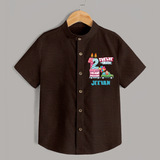 Cool 12th Birthday Shirt for Kids | Name Printed Shirt - CHOCOLATE BROWN - 0 - 6 Months Old (Chest 23")