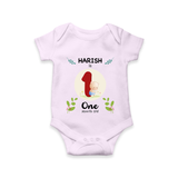 Celebrate one month of joy with our delightful customized Romper For Babies - LILAC - 0 - 3 Months Old (Chest 16")