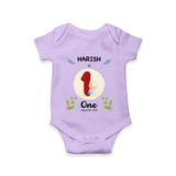 Customized Baby Romper/Onesie | Celebrate 1st Month | Soft & Comfy Fit - LILAC - New Born (Chest 14")
