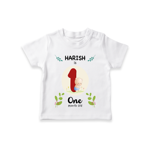 Celebrate The 1st Month Birthday Custom T-Shirt, Personalized with your little one's name