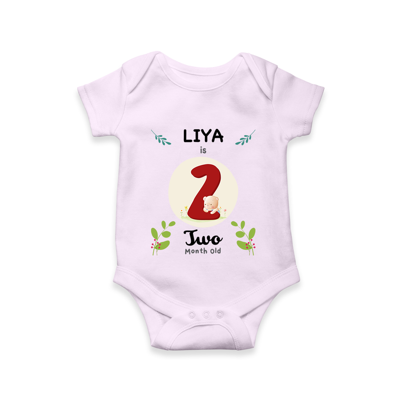 Celebrate Two month of joy with our delightful customized Romper For Babies - LILAC - 0 - 3 Months Old (Chest 16")