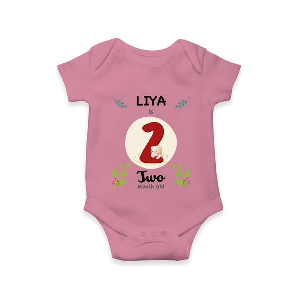 Customized Baby Romper/Onesie | Celebrate 2nd Month | Soft & Comfy Fit - ONION - New Born (Chest 14")