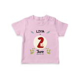 Customized Baby T-Shirt | Celebrate 2nd Month | Soft & Comfy Fit T-Shirt - BABY PINK - 0-5 Months Old (Chest 17")