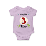 Mark your little one's Third month with a personalized romper/onesie featuring their name!