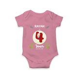 Celebrate Four month of joy with our delightful customized Romper For Babies - ONION - 0 - 3 Months Old (Chest 16")