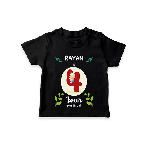 Celebrate The 4th Month Birthday Custom T-Shirt, Personalized with your little one's name