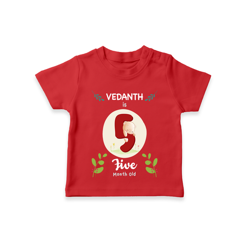 Celebrate The 5th Month Birthday Custom T-Shirt, Personalized with your little one's name