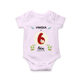 Celebrate Six month of joy with our delightful customized Romper For Babies - LILAC - 0 - 3 Months Old (Chest 16")