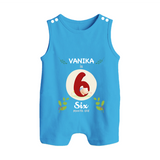 Celebrate Six month of joy with our delightful customized Romper Suit For Babies - ROYAL BLUE - 0 - 5 Months Old (Chest 18")