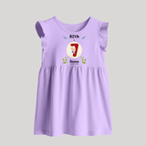 Customized Baby Baby Frock | Celebrate 7th Month | Soft & Comfy Fit Baby Frock - LILAC - 0 - 3 Months Old (Chest 17")