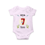 Celebrate Seven month of joy with our delightful customized Romper For Babies - LILAC - 0 - 3 Months Old (Chest 16")