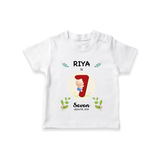 Celebrate Seven month of joy with our delightful customized T-Shirt For Babies - WHITE - 0-5 Months Old (Chest 17")