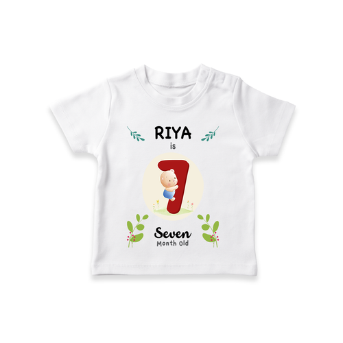 Celebrate The 7th Month Birthday Custom T-Shirt, Personalized with your little one's name