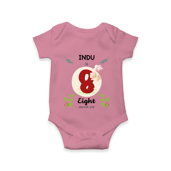 Customized Baby Romper/Onesie | Celebrate 8th Month | Soft & Comfy Fit - ONION - New Born (Chest 14")