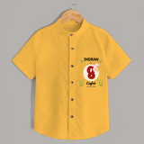 Mark your little one's 8th month Birthday with a personalized Shirt featuring their name! - YELLOW - 0 - 6 Months Old (Chest 21")