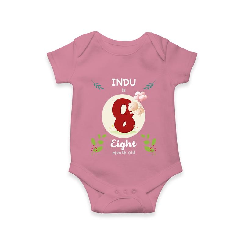 Celebrate Eight month of joy with our delightful customized Romper For Babies - ONION - 0 - 3 Months Old (Chest 16")