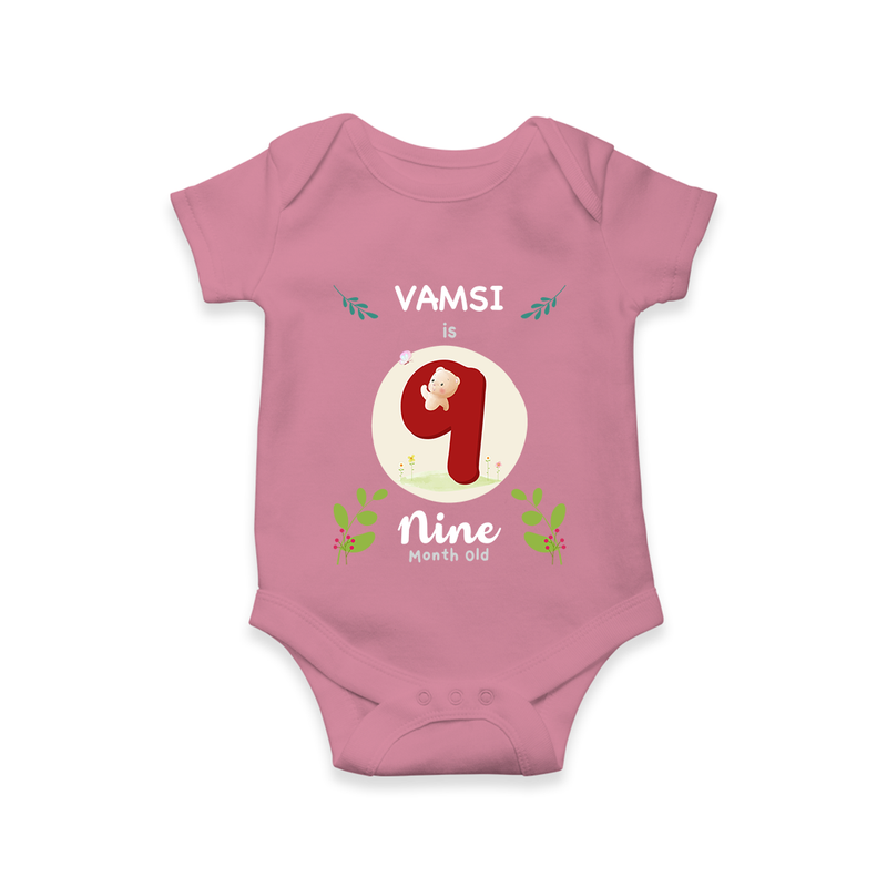 Celebrate Nine month of joy with our delightful customized Romper For Babies - ONION - 0 - 3 Months Old (Chest 16")