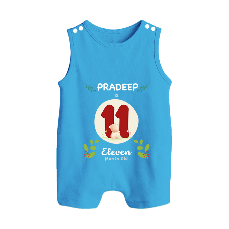 Celebrate Eleven month of joy with our delightful customized Romper Suit For Babies - ROYAL BLUE - 0 - 5 Months Old (Chest 18")