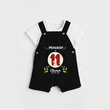 Celebrate The Eleventh Month Birthday Customised Dungaree set for your Kids - BLACK - 0 - 5 Months Old (Chest 17")