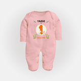 Celebrate one Year of joy with our delightful customized Sleep Suit For Babies - BABY PINK - New Born (Chest 7.5")