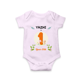 Celebrate one Year of joy with our delightful customized Romper For Babies - LILAC - 0 - 3 Months Old (Chest 16")