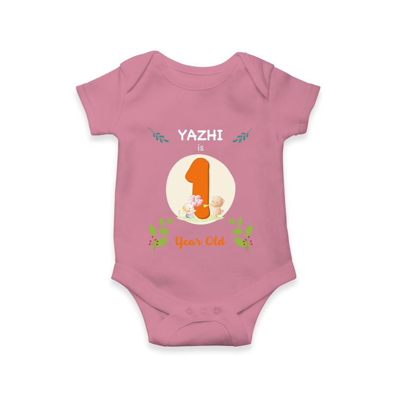 Celebrate one Year of joy with our delightful customized Romper For Babies - ONION - 0 - 3 Months Old (Chest 16")