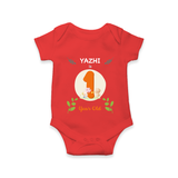 Celebrate one Year of joy with our delightful customized Romper For Babies - RED - 0 - 3 Months Old (Chest 16")