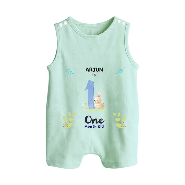 Make The First Month Unforgettable With Our Exclusive Customized Romper Suit For Babies - MINT GREEN - 0 - 5 Months Old (Chest 18")