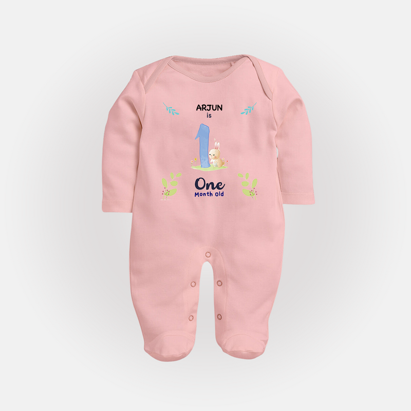 Make The First Month Unforgettable With Our Exclusive Customized Sleep Suit For Babies - BABY PINK - New Born (Chest 7.5")