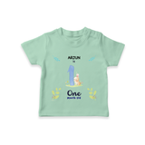 Make The First Month Unforgettable With Our Exclusive Customized T-Shirt For Babies - MINT GREEN - 0-5 Months Old (Chest 17")