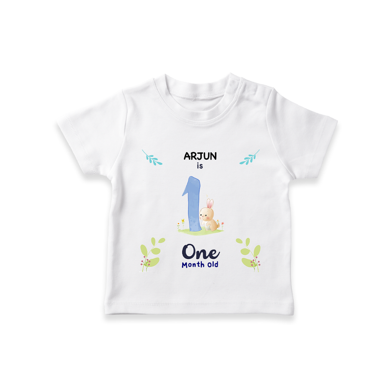 Make The First Month Unforgettable With Our Exclusive Customized T-Shirt For Babies - WHITE - 0-5 Months Old (Chest 17")